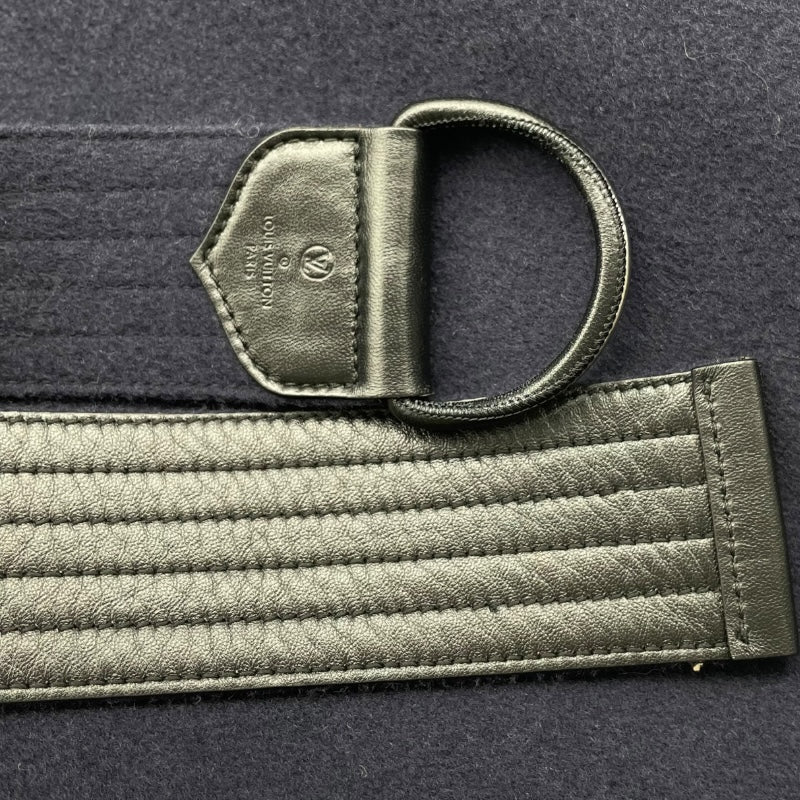 ルイ・ヴィトン LOUIS VUITTON モノグラム裏地ラップコート FFC022QWE ネイビー ウール レディース トレンチコート