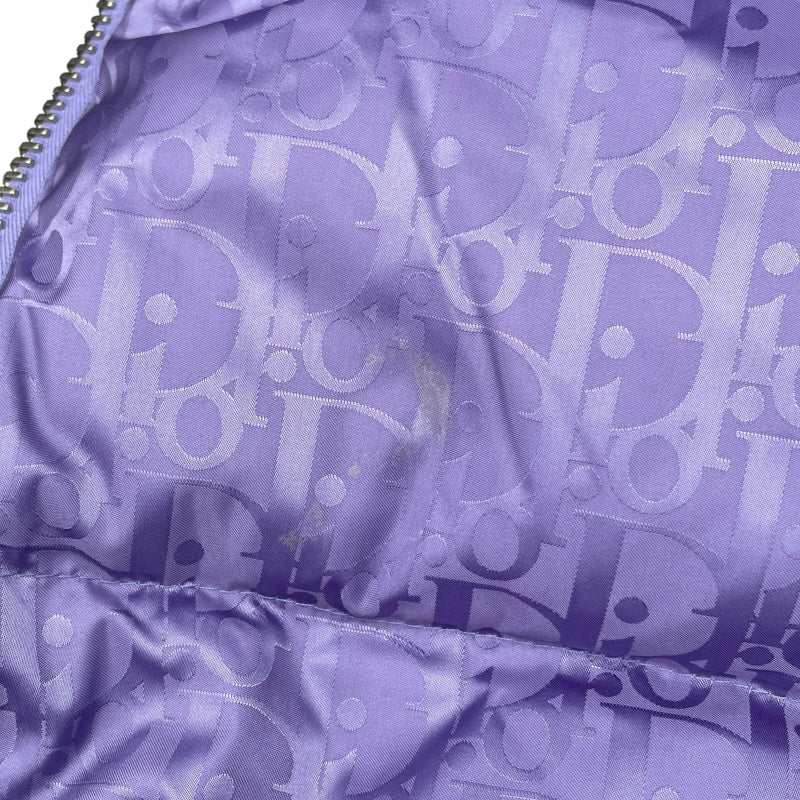 クリスチャン・ディオール Christian Dior オブリーク総柄ダウンジャケット 943C449A4462 パープル ナイロン メンズ ダウンジャケット