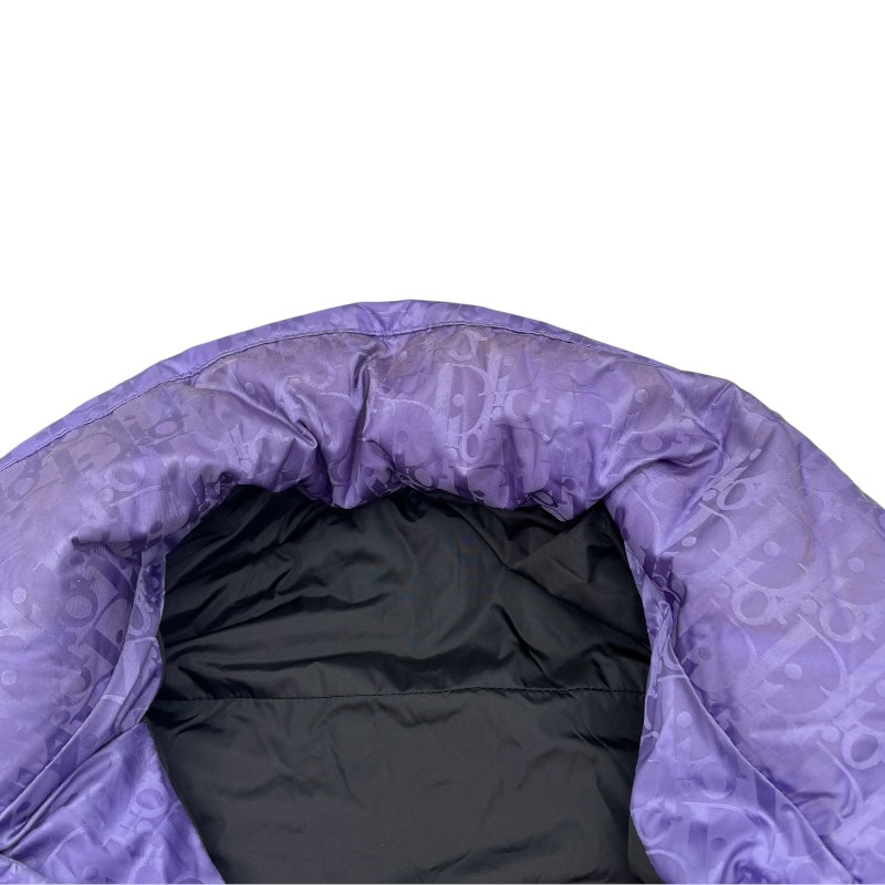 クリスチャン・ディオール Christian Dior オブリーク総柄ダウンジャケット 943C449A4462 パープル ナイロン メンズ ダウンジャケット