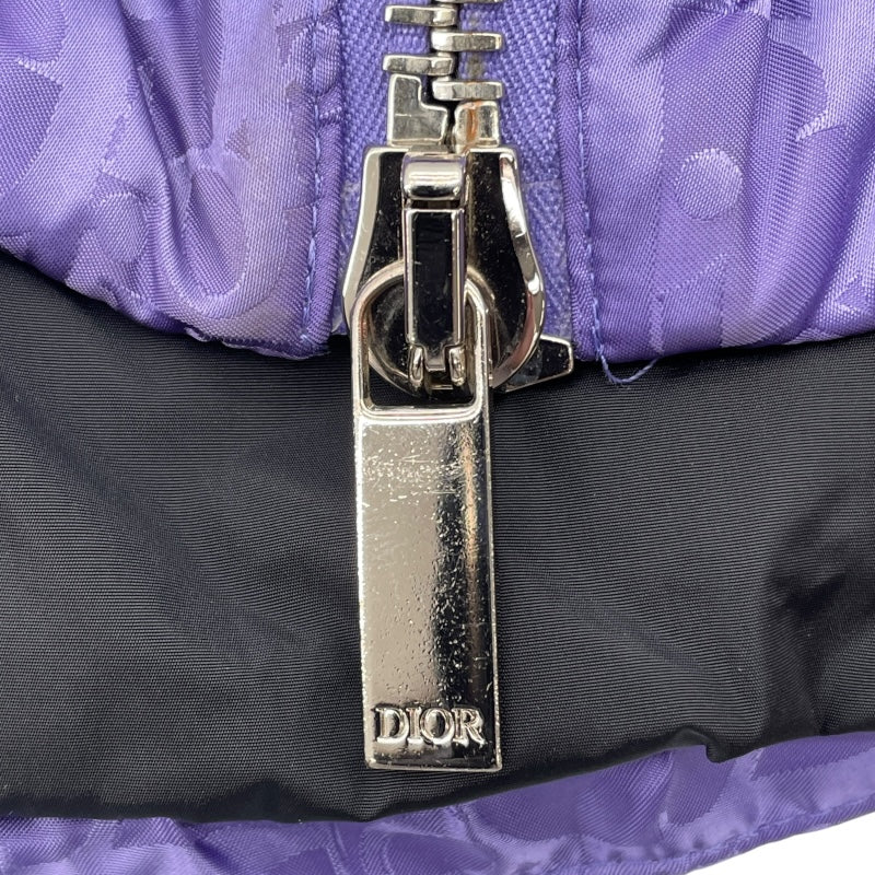 クリスチャン・ディオール Christian Dior オブリーク総柄ダウンジャケット 943C449A4462 パープル ナイロン メンズ ダウンジャケット
