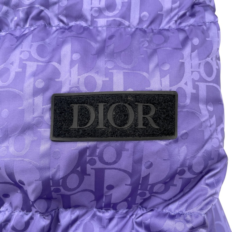 クリスチャン・ディオール Christian Dior オブリーク総柄ダウンジャケット 943C449A4462 パープル ナイロン メンズ ダウンジャケット