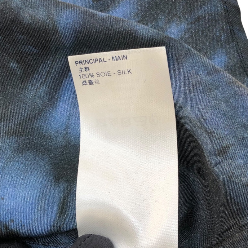 ルイ・ヴィトン LOUIS VUITTON LVソルトダミエ総柄シルクシャツ 21AW HLS17W ブルー シルク メンズ 長袖シャツ