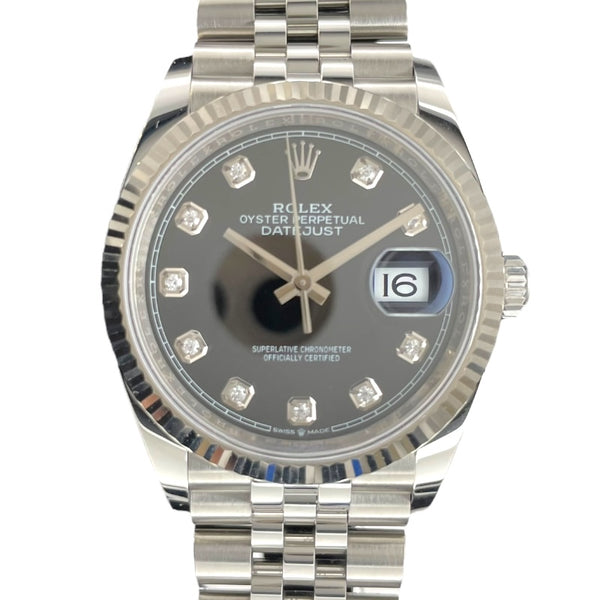 ロレックス ROLEX デイトジャスト36 126234G ブラック K18WG×SS メンズ 腕時計