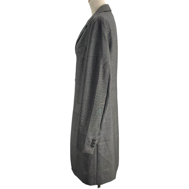 プラダ PRADA ロングチェスターコート UC361D グレー ウール メンズ