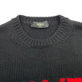 フェンディ FENDI LOVEロゴ長袖ニットセーター FZZ295 ブラック ウール メンズ セーター