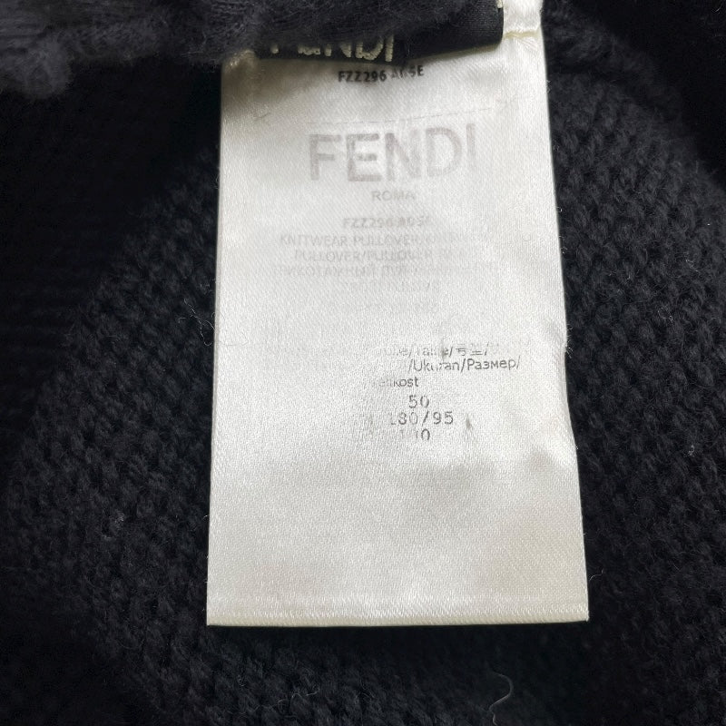 フェンディ FENDI LOVEロゴ長袖ニットセーター FZZ295 ブラック ウール メンズ セーター