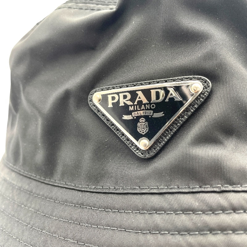 プラダ PRADA トライアングルロゴバケットハット 2HC137 ブラック ナイロン メンズ その他ファッション雑貨