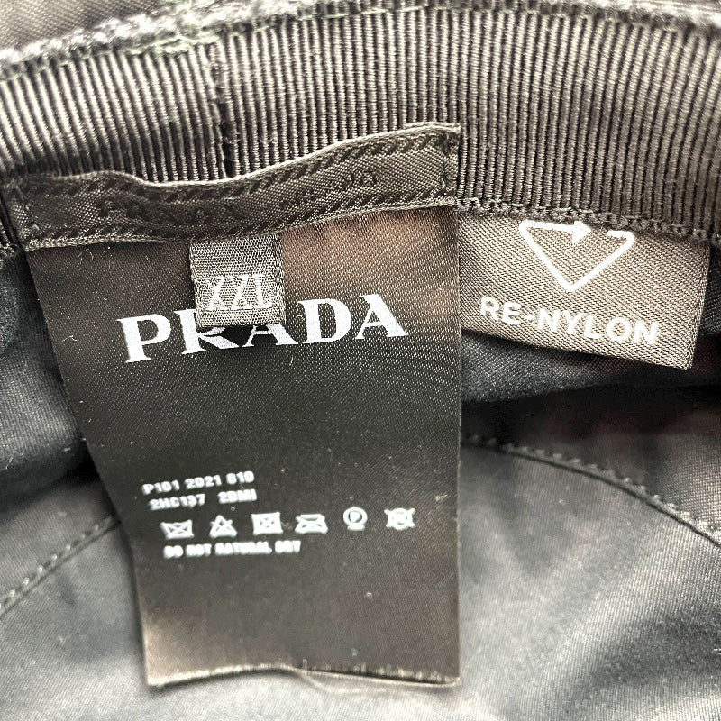 プラダ PRADA トライアングルロゴバケットハット 2HC137 ブラック ナイロン メンズ その他ファッション雑貨