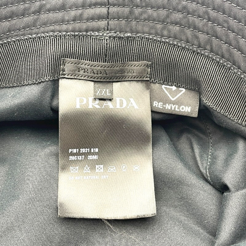 プラダ PRADA トライアングルロゴバケットハット 2HC137 ブラック ナイロン メンズ その他ファッション雑貨