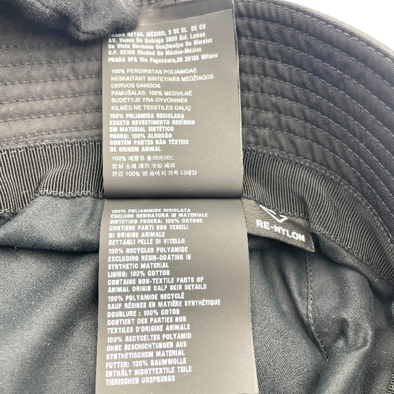 プラダ PRADA トライアングルロゴバケットハット 2HC137 ブラック ナイロン メンズ その他ファッション雑貨