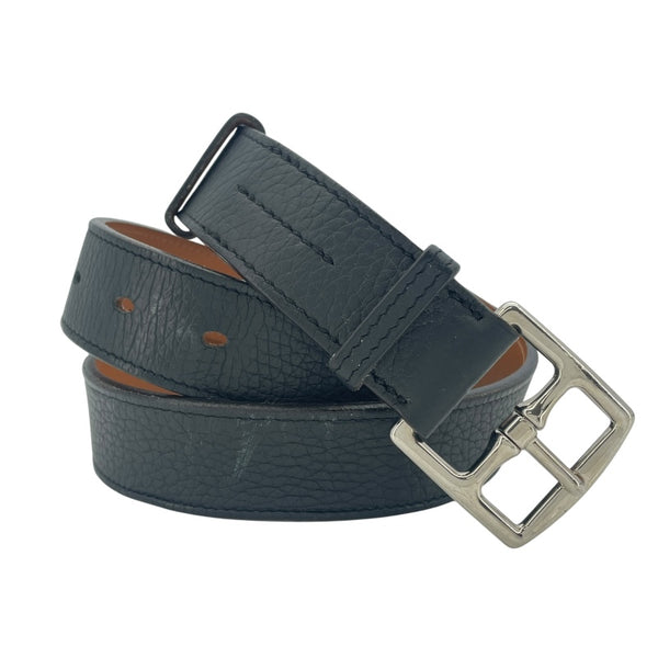 エルメス HERMES エトリヴィエールベルト 85cm」 □R刻 ブラック SV金具 トリヨン メンズ ベルト