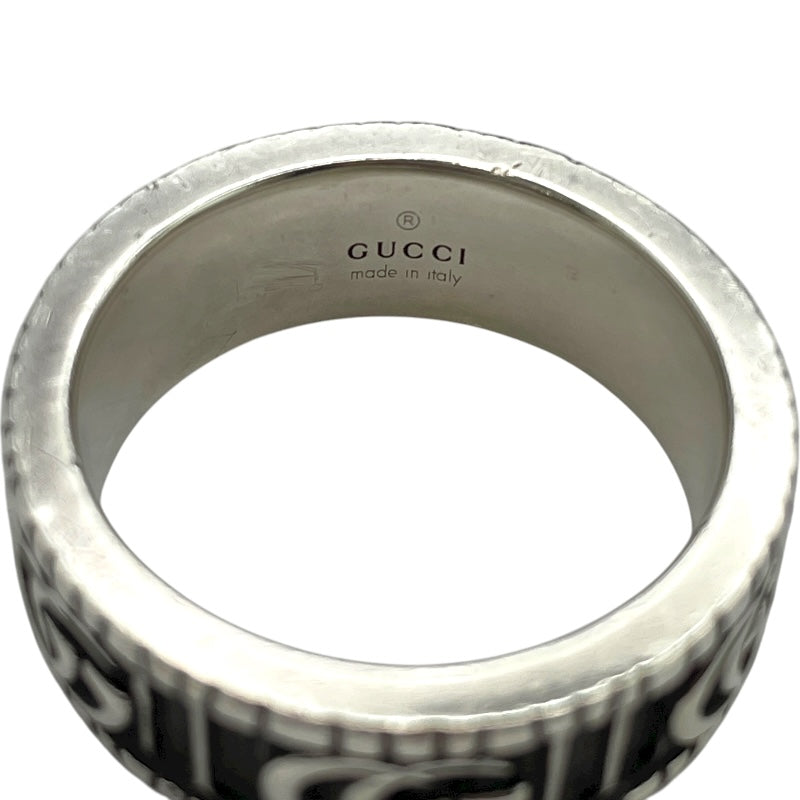 グッチ GUCCI GGマーモント リング ブラック SV925 ジュエリー