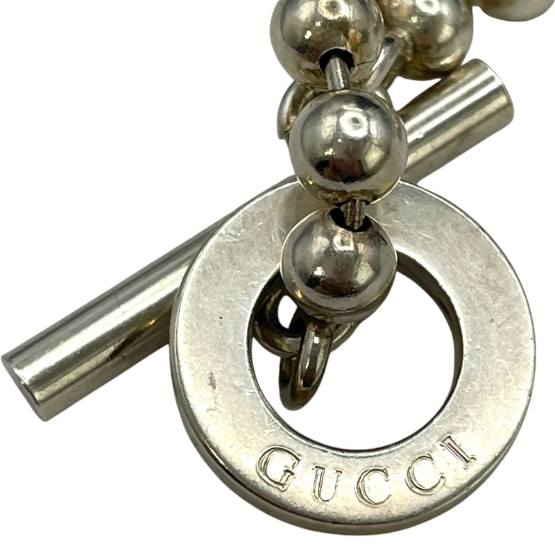 グッチ GUCCI ボールチェーン ラリアット ブレス シルバー SV925 ジュエリー