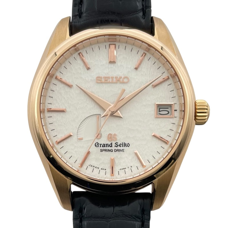 グランドセイコー Grand Seiko スプリングドライブ マスターショップ限定 SBGA092 ホワイト K18PG メンズ 腕時計