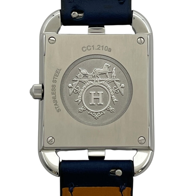 エルメス HERMES ケープコッド ドゥブルトゥール CC1.210a シルバー SS クオーツ レディース 腕時計