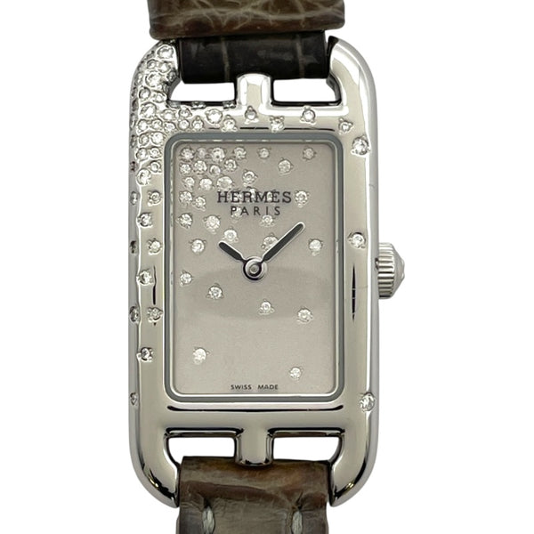 エルメス HERMES ナンタケット ミニ ジュテ ドゥ ディアマン NA2.131 シルバー SS クオーツ レディース 腕時計