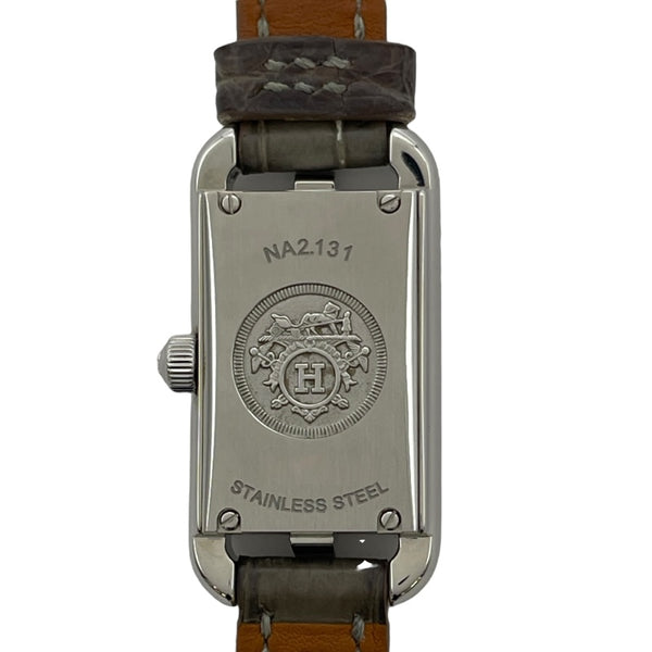 エルメス HERMES ナンタケット ミニ ジュテ ドゥ ディアマン NA2.131 シルバー SS クオーツ レディース 腕時計