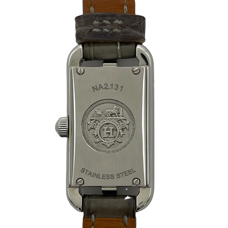 エルメス HERMES ナンタケット ミニ ジュテ ドゥ ディアマン NA2.131 シルバー SS クオーツ レディース 腕時計