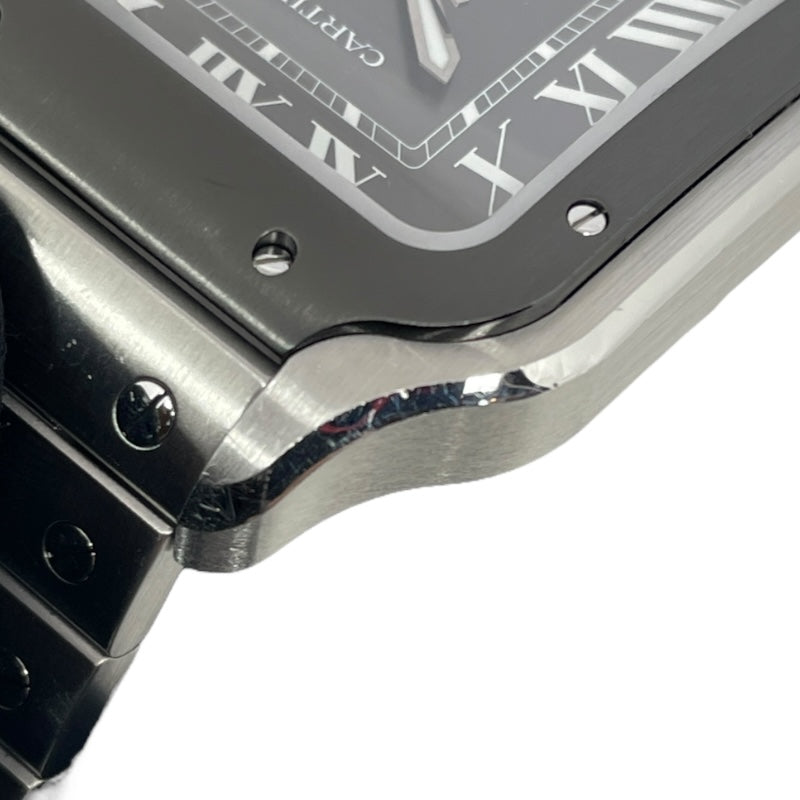 カルティエ Cartier サントス ドゥ カルティエ LM WSSA0037 グレー SS 自動巻き メンズ 腕時計