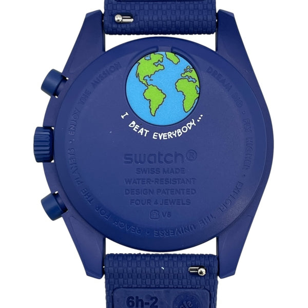 スウォッチ swatch ムーンスウォッチミッショントゥアースフェイズ ムーンシャインゴールド SO33N702L ホワイト バイオセラミック クオーツ メンズ 腕時計
