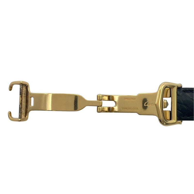 カルティエ Cartier マストタンク SM W1006354 ホワイト SV/GF/革ベルト（社外品） クオーツ レディース 腕時計