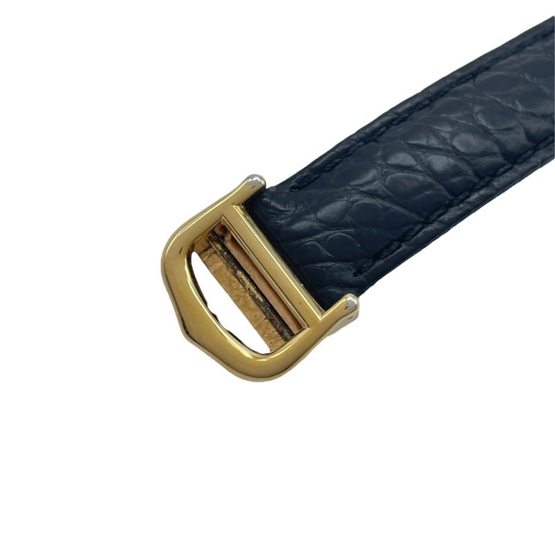 カルティエ Cartier マストタンク SM W1006354 ホワイト SV/GF/革ベルト（社外品） クオーツ レディース 腕時計