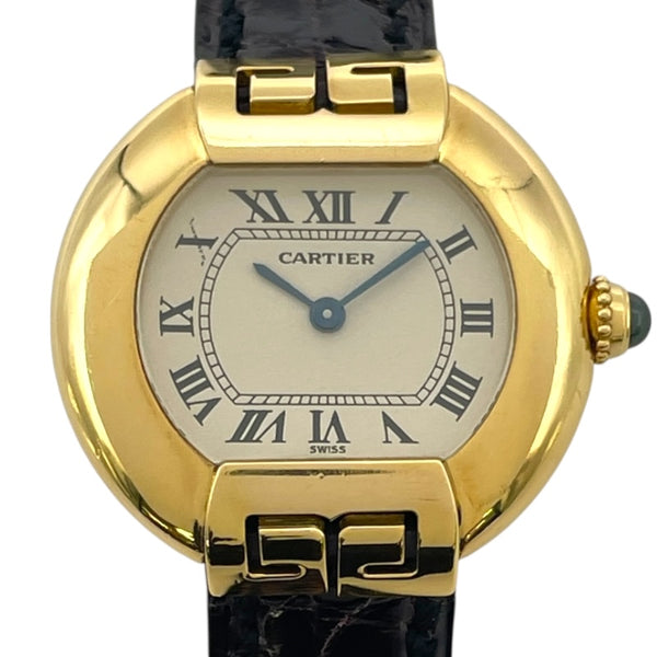 カルティエ Cartier エリプス アールデコ SM W1513656 アイボリー K18YG クオーツ レディース 腕時計