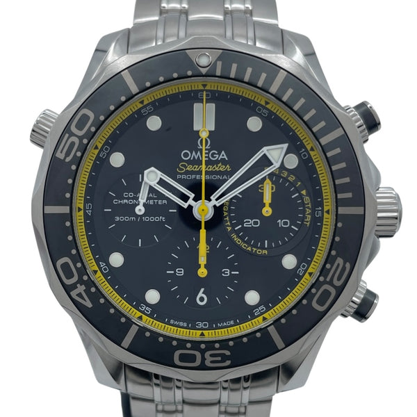 オメガ OMEGA シーマスター ダイバー 300M コーアクシャル クロノメーター クロノグラフ 212.30.44.50.01.002 ブラック SS 自動巻き メンズ 腕時計