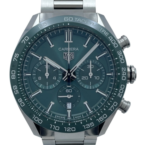 タグ・ホイヤー TAG HEUER カレラ キャリバーホイヤー02 スポーツクロノグラフ CBN2A1N.BA0643 グリーン SS 自動巻き メンズ 腕時計