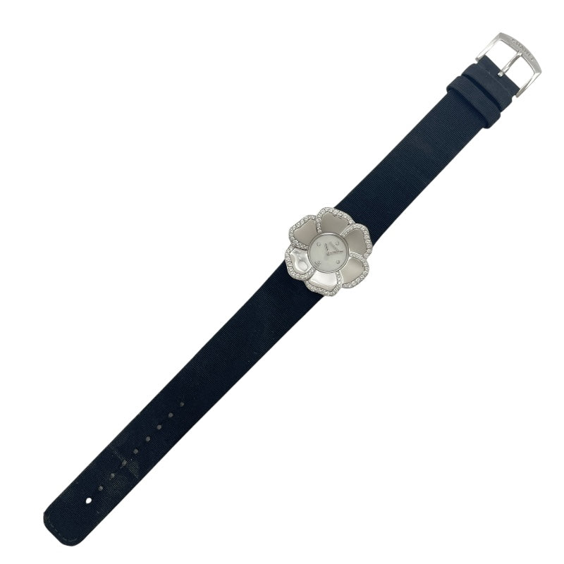 シャネル CHANEL カメリア ホワイトシェル H1187 ホワイトシェル K18WG/革ベルト クオーツ レディース 腕時計