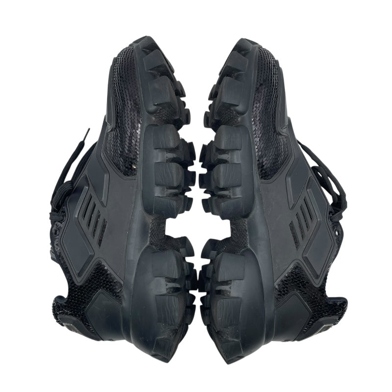 プラダ PRADA CLOUDBUSTスパンコールスニーカー 2EG293 ブラック テクニカルニットファブリック メンズ スニーカー