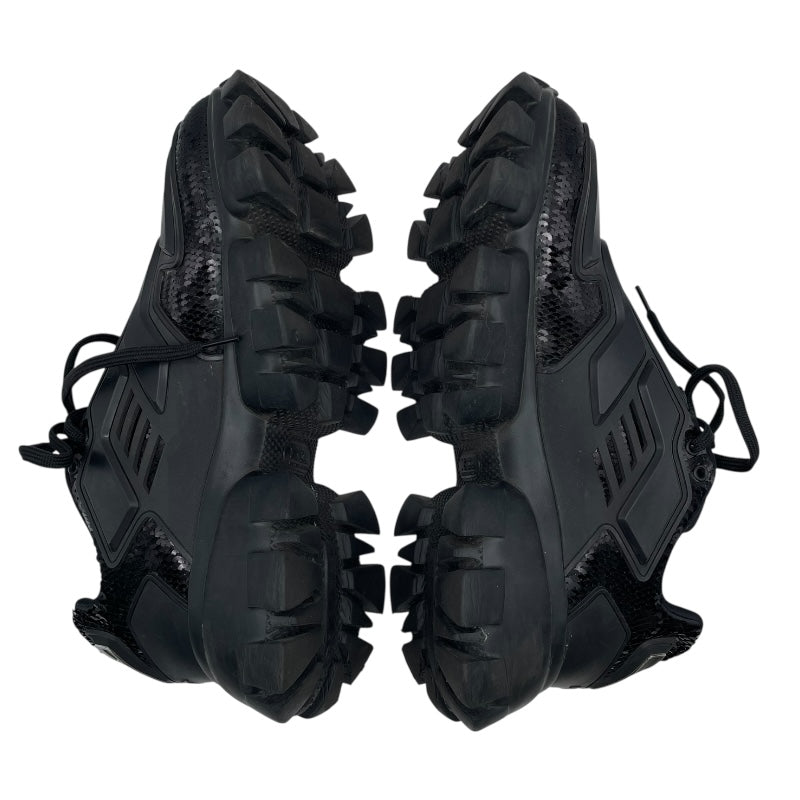 プラダ PRADA CLOUDBUSTスパンコールスニーカー 2EG293 ブラック テクニカルニットファブリック メンズ スニーカー