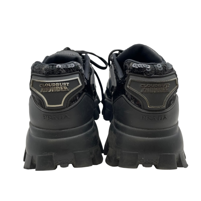 プラダ PRADA CLOUDBUSTスパンコールスニーカー 2EG293 ブラック テクニカルニットファブリック メンズ スニーカー