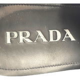 プラダ PRADA チョコレートブラッシュドレザーローファー 2DE127 ブラック レザー レディース ローファー