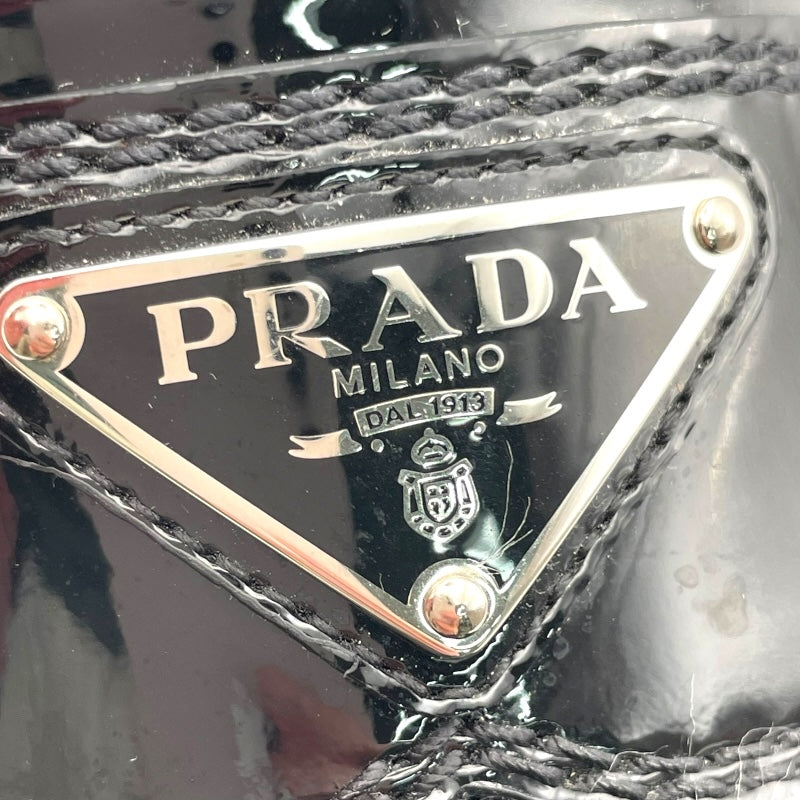 プラダ PRADA チョコレートブラッシュドレザーローファー 2DE127 ブラック レザー レディース ローファー