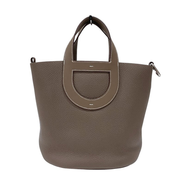 エルメス HERMES インザループ23 W刻 エトゥープ シルバー金具 トリヨンクレマンス スイフト レディース ハンドバッグ
