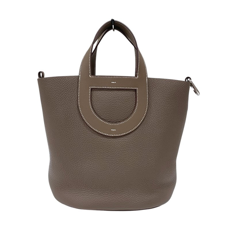 エルメス HERMES インザループ23 W刻 エトゥープ シルバー金具 トリヨンクレマンス スイフト レディース ハンドバッグ