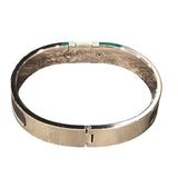 エルメス HERMES スーパーHバングル グレー ゴールド金具 メタル メンズ バングル