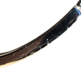 エルメス HERMES スーパーHバングル グレー ゴールド金具 メタル メンズ バングル