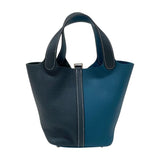 エルメス HERMES ピコタンロック PM カザック Y刻 ヴェールボスフォール×ヴェールシプレス シルバー金具 トリヨンクレマンス レディース ハンドバッグ