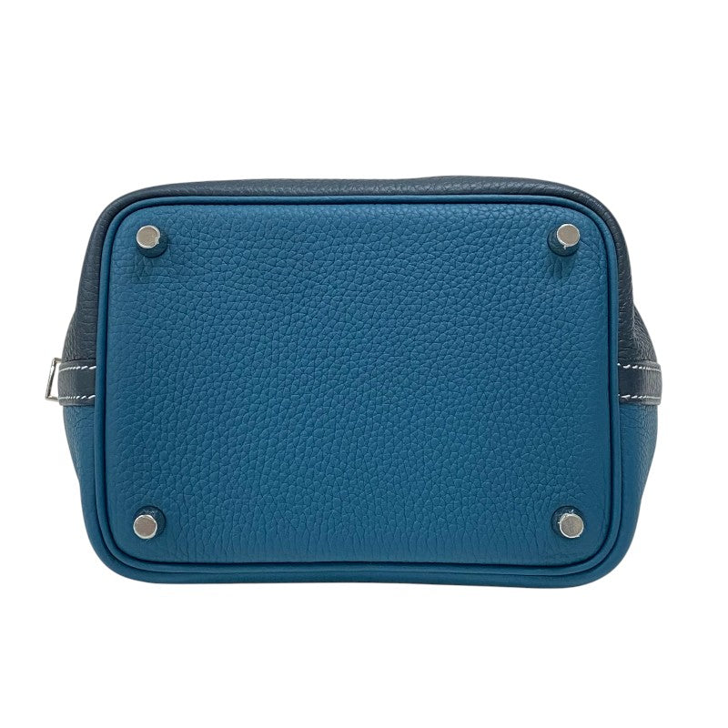 エルメス HERMES ピコタンロック PM カザック Y刻 ヴェールボスフォール×ヴェールシプレス シルバー金具 トリヨンクレマンス レディース ハンドバッグ