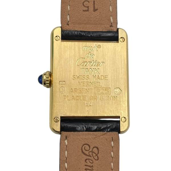 カルティエ Cartier マストタンク SM W1009654 ホワイト SV/GF レディース 腕時計