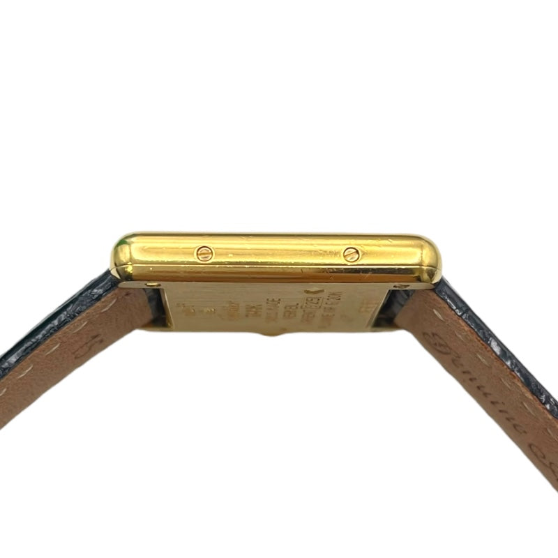カルティエ Cartier マストタンク SM W1009654 ホワイト SV/GF レディース 腕時計
