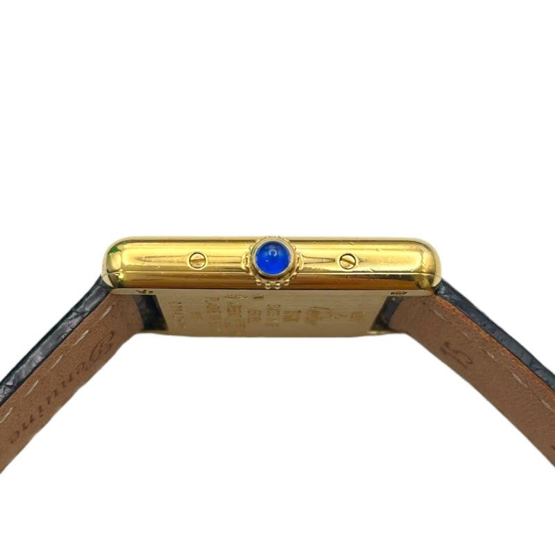 カルティエ Cartier マストタンク SM W1009654 ホワイト SV/GF レディース 腕時計