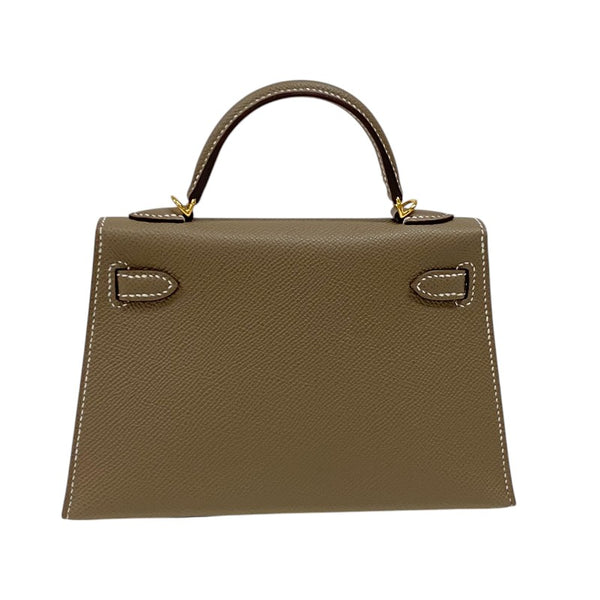 エルメス HERMES ミニケリー2 K刻 エトゥープ ゴールド金具 エプソン レディース ハンドバッグ ショルダーバッグ