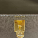 エルメス HERMES ミニケリー2 K刻 エトゥープ ゴールド金具 エプソン レディース ハンドバッグ ショルダーバッグ