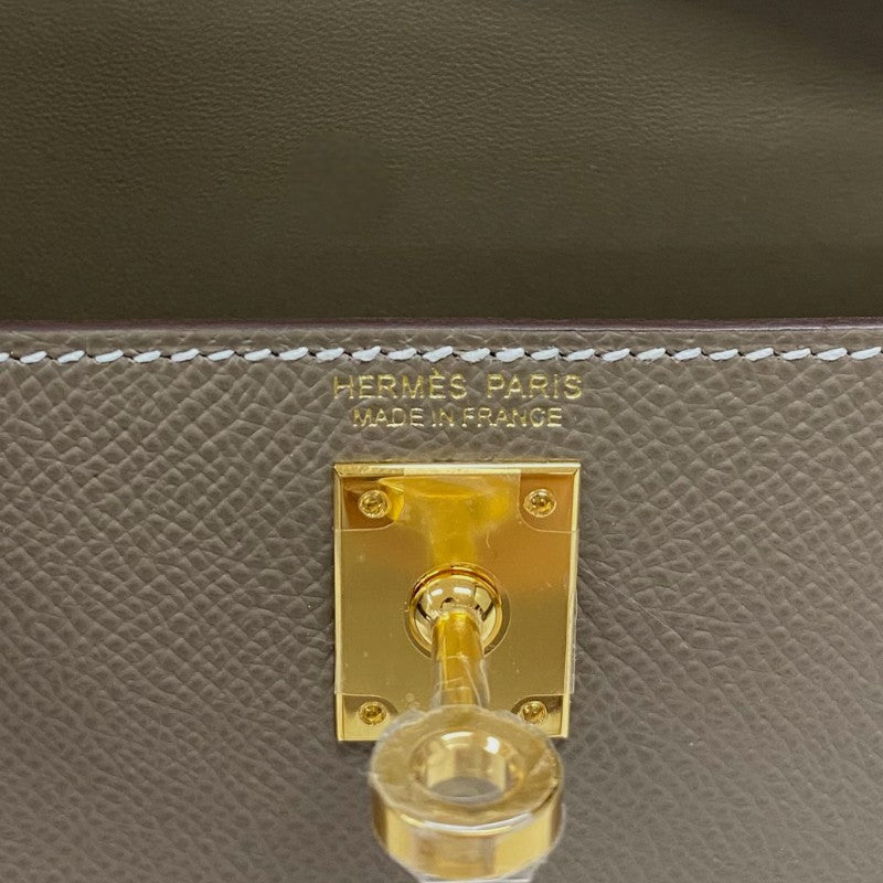 エルメス HERMES ミニケリー2 K刻 エトゥープ ゴールド金具 エプソン レディース ハンドバッグ ショルダーバッグ