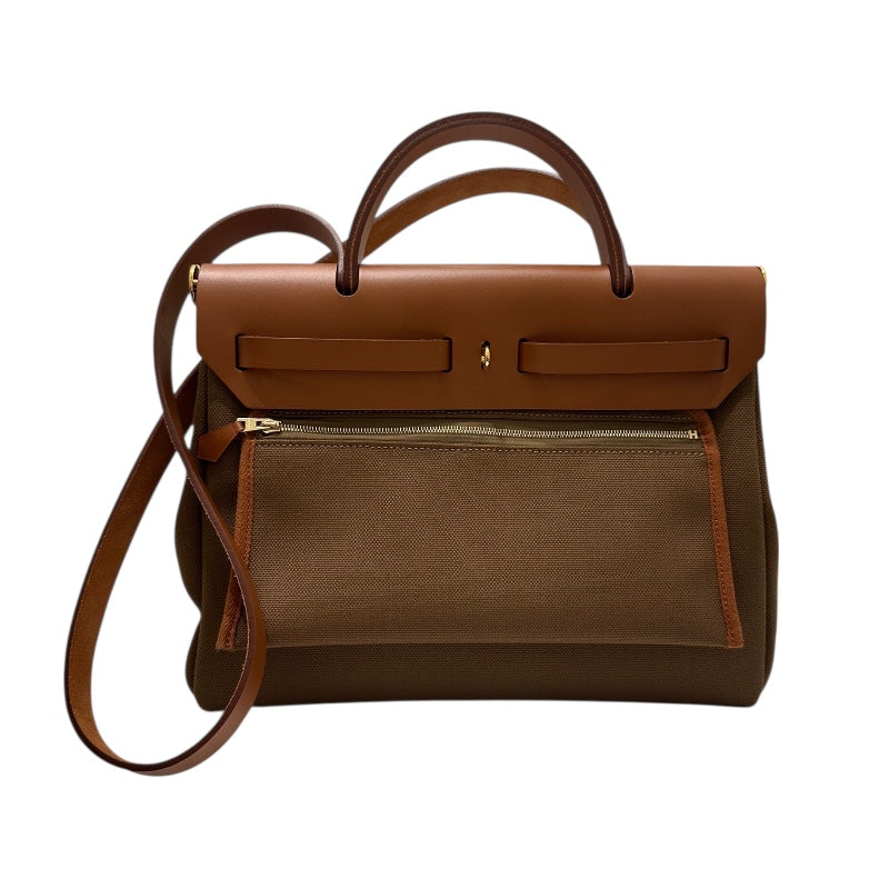 エルメス HERMES エールバッグジップPM W刻印 チャイ　フォーブ トワル・ハンター レディース ハンドバッグ