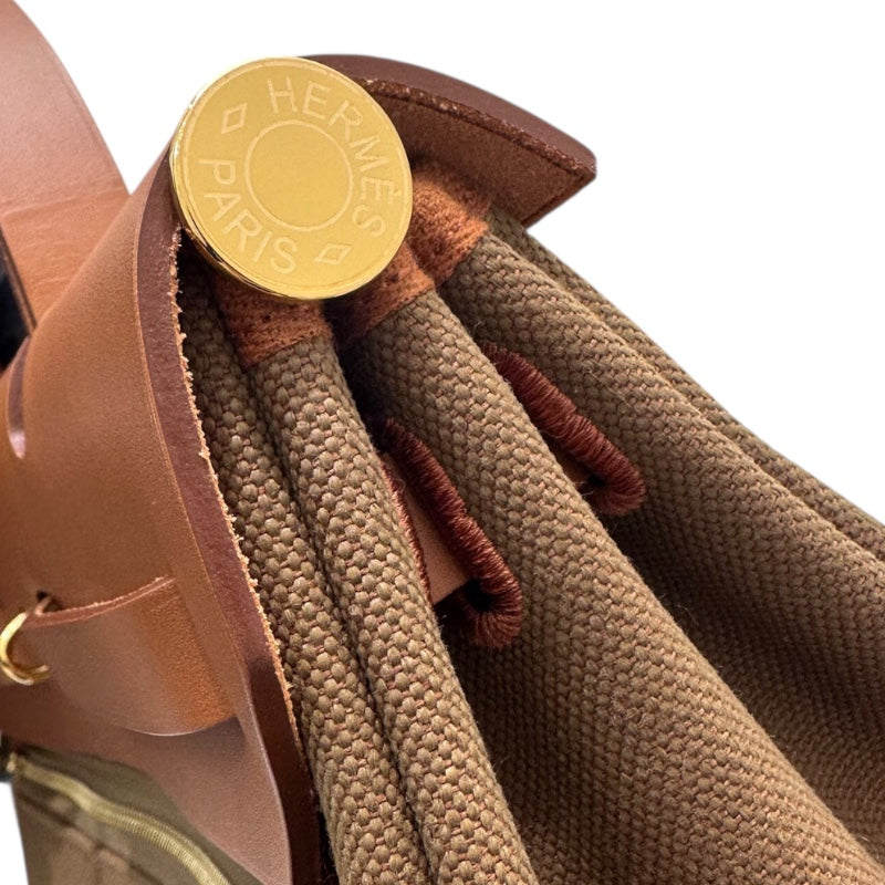 エルメス HERMES エールバッグジップPM W刻印 チャイ　フォーブ トワル・ハンター レディース ハンドバッグ