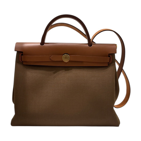 エルメス HERMES エールバッグジップPM W刻印 チャイ　フォーブ トワル・ハンター レディース ハンドバッグ